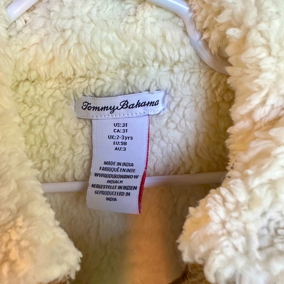 NWOT Tommy Bahama Fleece Tan Jacket 3T - Picture 3 of 3